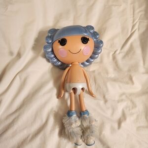 Charming Doll with Blue Hair and Fluffy Boots